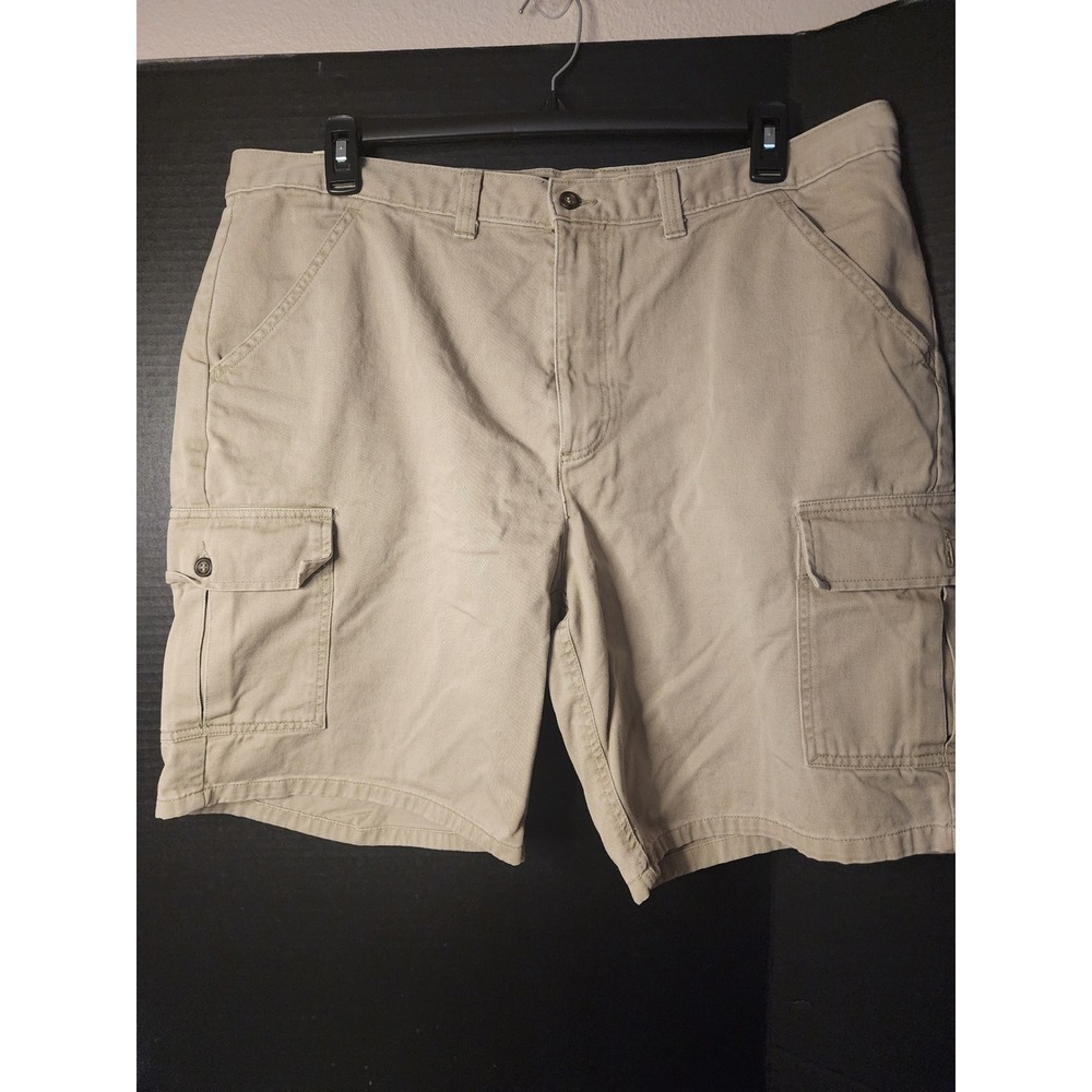 Dockers Mens Khaki Tan Cargo Shorts 100% Cotton Size 40 305526524